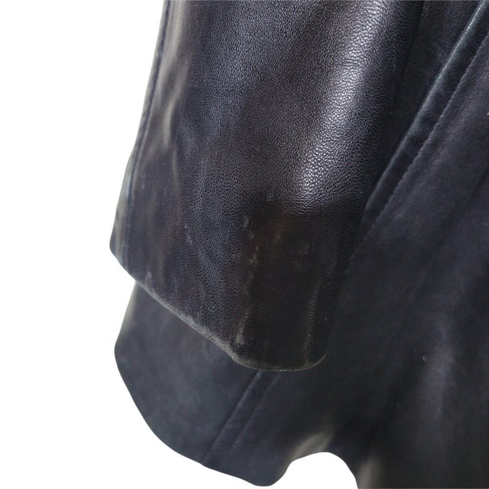 *SOLD* Brandini le collezioni Men's Black Leather Coat Size Large - Picture 6 of 11